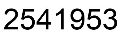 Number 2541953 black image