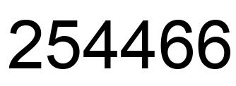 Number 254466 black image