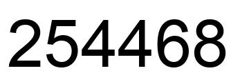 Number 254468 black image