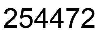 Número 254472 imagen negro