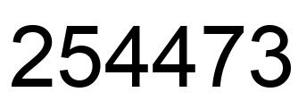 Número 254473 imagen negro