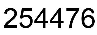 Número 254476 imagen negro