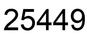 Number 25449 black image