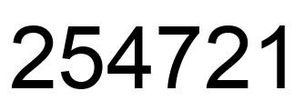 Número 254721 imagen negro