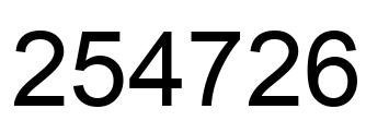 Número 254726 imagen negro