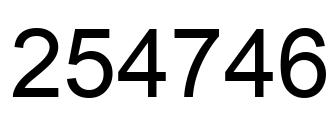 Number 254746 black image