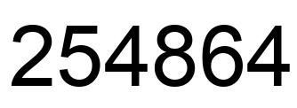 Número 254864 imagen negro