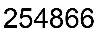 Número 254866 imagen negro