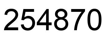 Número 254870 imagen negro