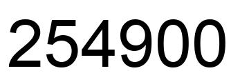 Número 254900 imagen negro