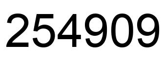 Número 254909 imagen negro