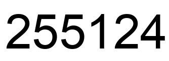 Número 255124 imagen negro