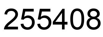 Number 255408 black image