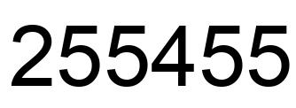 Número 255455 imagen negro