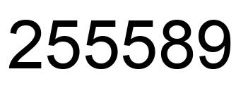 Number 255589 black image