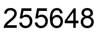Number 255648 black image