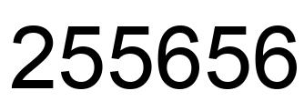 Number 255656 black image
