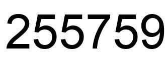 Number 255759 black image