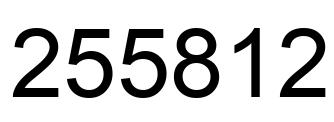 Número 255812 imagen negro