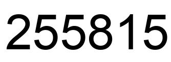 Número 255815 imagen negro