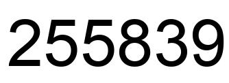 Número 255839 imagen negro