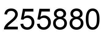 Number 255880 black image