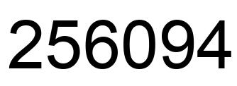 Number 256094 black image