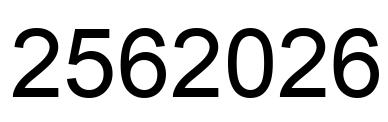 Número 2562026 imagen negro