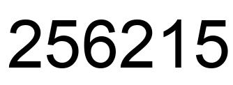 Number 256215 black image
