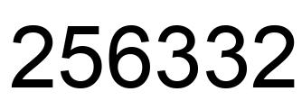 Número 256332 imagen negro