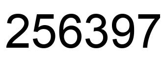 Number 256397 black image