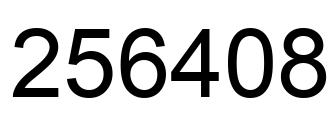 Number 256408 black image