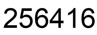 Number 256416 black image