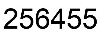 Número 256455 imagen negro