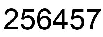 Número 256457 imagen negro