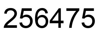Number 256475 black image
