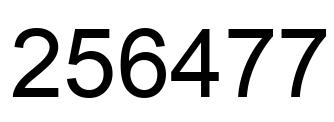 Number 256477 black image