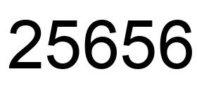 Número 25656 imagen negro