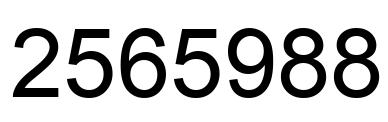 Number 2565988 black image