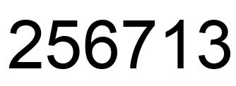 Number 256713 black image