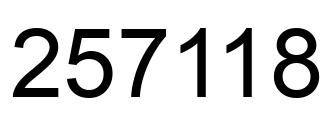 Number 257118 black image