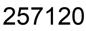 Number 257120 black image