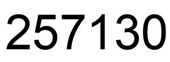 Number 257130 black image