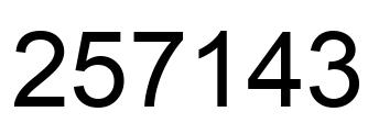 Number 257143 black image