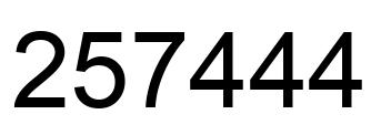 Number 257444 black image
