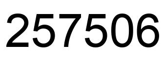 Número 257506 imagen negro