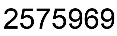 Number 2575969 black image