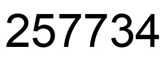 Number 257734 black image