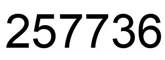 Número 257736 imagen negro