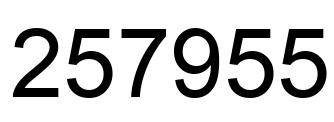 Número 257955 imagen negro